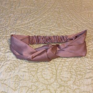 Elegant Mauve Pink Satin Headband
